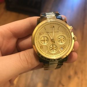 Tortoise shell gold Michael Kors watch
